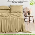 thumbnail image 2 of ABORN 300 Thread Count Organic Cotton Bedsheet 6 PC Short King Taupe 15" Deep Pockets, 2 of 7