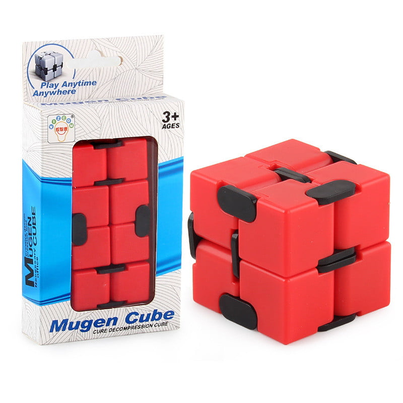 Red Sensory Infinity Cube Stress Fidget Toy Autism Anxiety Relief Kids Adult 