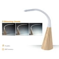thumbnail image 3 of BOSTITCH Silicone Neck Wood Grain LED Desk Lamp, 3 of 11