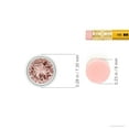 thumbnail image 3 of Angara Collier en Morganite Naturel - Pendentif Solitaire Rond en Morganite avec Lunette en Or Blanc 14K pour Femmes, 3 of 8