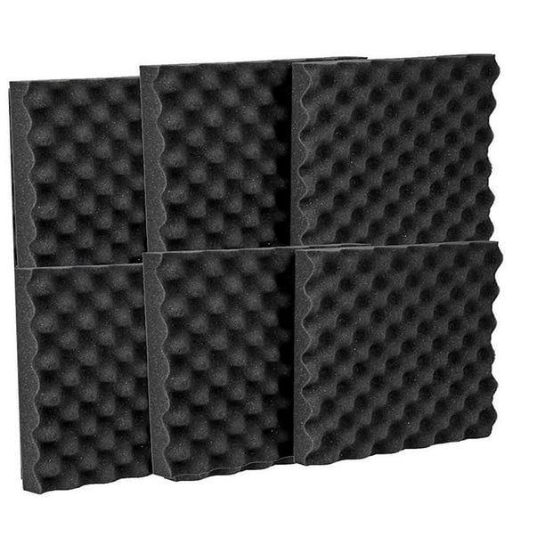 Mybecca 6 Pack Acoustic Panels Studio Foam Egg Crate 1 5 X 12 X 12 Walmart Com Walmart Com