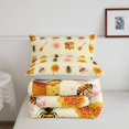 thumbnail image 5 of Erosebridal Cute Bug Bee Queen Comforter Set,Dreamy Floral Comforter Sets Queen,Cream Yellow,Light Gray Reversible,3-Piece,1 Comforter and 2 Pillowcases, 5 of 7