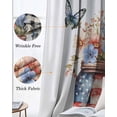 thumbnail image 3 of 4th of July Blackout Curtains for Bedroom Living Room Darkening Curtains 84 Inch Length 2 Panels Set Independence Day Spring Floral US Flag Window Curtain Window Treatment Grommet Drapes 42"x84", 3 of 9