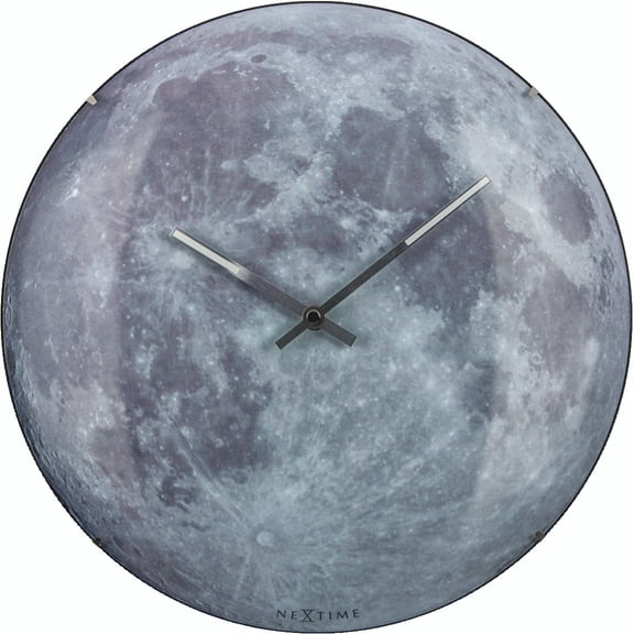 NEXTIME WALL CLOCK BLUE MOON DOME - LUMINOUS