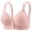 Pink, variant on Underwire Bras For Women Wireless Push-Up Front Closure Lifting Anti-Sag Plus Size Solid Color Adjustable Strap Support Light Pink 46