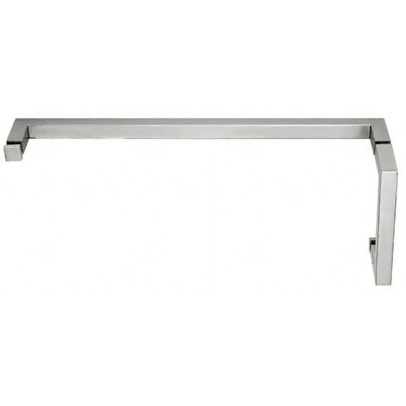 CRL SQ8X18SC Satin Chrome "SQ" Series Combination 8" Pull Handle 18" Towel Bar