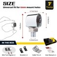 thumbnail image 2 of TSUNG Mini Motorcycle Turn Signals Light LED Micro Blinkers for Front/Rear Universal Aftermarket Small Indicator for Cafe Racer Bobber Cruiser Street Bikes (B-Chrome), 2 of 8