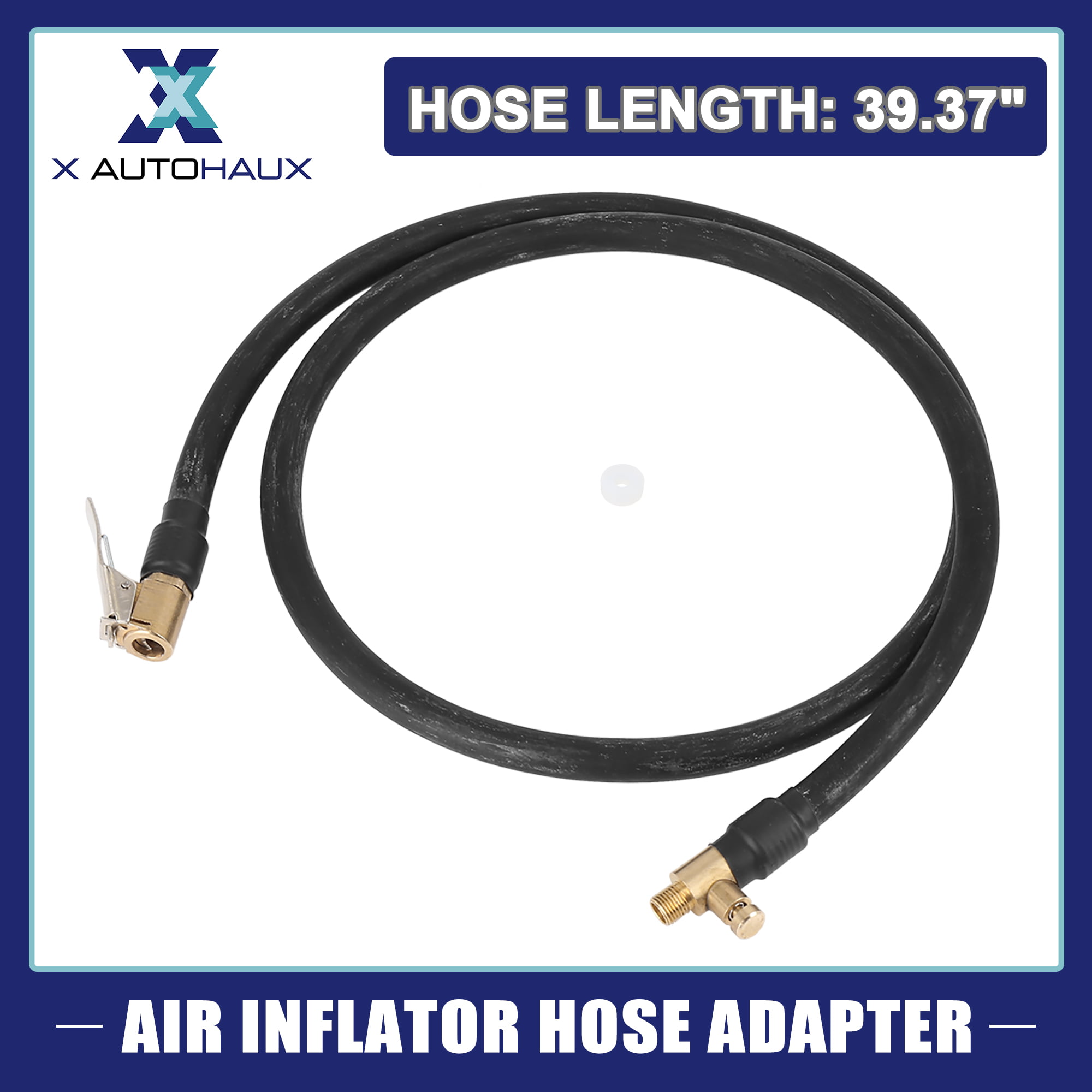 X AUTOHAUX 60cm M8x0.8 2-in-1 Multifunctional Car Tyre Inflator Hose Adapter 