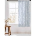 thumbnail image 3 of Sheer Curtains 63 Inch Length, Light Blue Botanical Semi Sheer Curtains Light Filtering Window Treatment, Pastoral Elegant Spring Floral Privacy Voile Drapes for Living Room Bedroom 52x63 Inch, 3 of 7