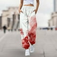 thumbnail image 2 of Stylish Women's Casual Pants High Waisted Elastic Lace Up Athletic Sweatpants for Autumn and Winter for and Daily Wear, 2 of 5