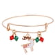 thumbnail image 1 of Brazalete navideño para mujer, dijes navideños, acabado brillante, pulseras navideñas, 1 of 5
