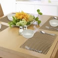 thumbnail image 4 of Ambesonne Vintage Home Place Mats Set of 4, Striped Modern, Standard Size, Sand Brown Chocolate, 4 of 6