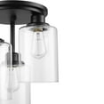 thumbnail image 3 of Globe Electric Annecy 3-Light Matte Black Flush Mount Ceiling Light with Clear Glass Shades, 65456, 3 of 6