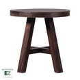 thumbnail image 2 of Walker Edison Modern Farmhouse Easy Assembly Wood Round Side Table Espresso, 2 of 11