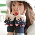 thumbnail image 3 of 1 Paire de Gants Tricotés pour Femmes et Hommes Adultes Randonnée Hiver Unisexe Voyage Cyclisme Équitation Ski Sports Mitaines Accessoires Rouges, 3 of 9