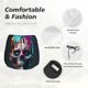 thumbnail image 4 of Balery Modern Abstract Colorful Skull B Pantalones cortos deportivos para mujer con forro y dos bolsillos, elásticos, para entrenamiento, gimnasio, yoga-Large, 4 of 7
