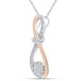 thumbnail image 2 of AFFY 1/15 Ct Diamond Accent Flower Infinity Womens Pendant Necklace 14K Gold Over 925, 2 of 7
