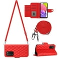 thumbnail image 2 of Crossbody Wallet Case for Samsung A03s RFID Blocking Elegant Premium Leather Purse with Credit Card Holder, Shoulder Strap Kickstand Handbag Flip Cover for Samsung Galaxy A03s, Red, 2 of 8