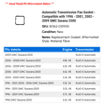 thumbnail image 2 of Automatic Transmission Pan Gasket - Compatible with 1996 - 2001, 2003 - 2009 GMC Savana 2500 1997 1998 1999 2000 2004 2005 2006 2007 2008, 2 of 2