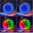 thumbnail image 1 of 4 luces para rueda de bicicleta (coloridas y azules), luces LED para rueda de bicicleta con 3 modos de parpadeo, resistentes al agua, 1 of 5