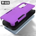 thumbnail image 3 of for Samsung Galaxy A54 5G Case: Dual Layer Protective Heavy Duty Cell Phone Cover Shockproof Rugged with Screen Protector - Military Protection Bumper Tough - Samsung Galaxy A54 2023, 6.4inch, Purple, 3 of 14