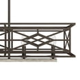 thumbnail image 4 of Hunter - Langwood 6-light Onyx Bengal, Extra Large Chandelier, Dimmable, Rustic Style, Linear Shaped, for Bedrooms, Dining, Living Rooms - 19333, 4 of 10