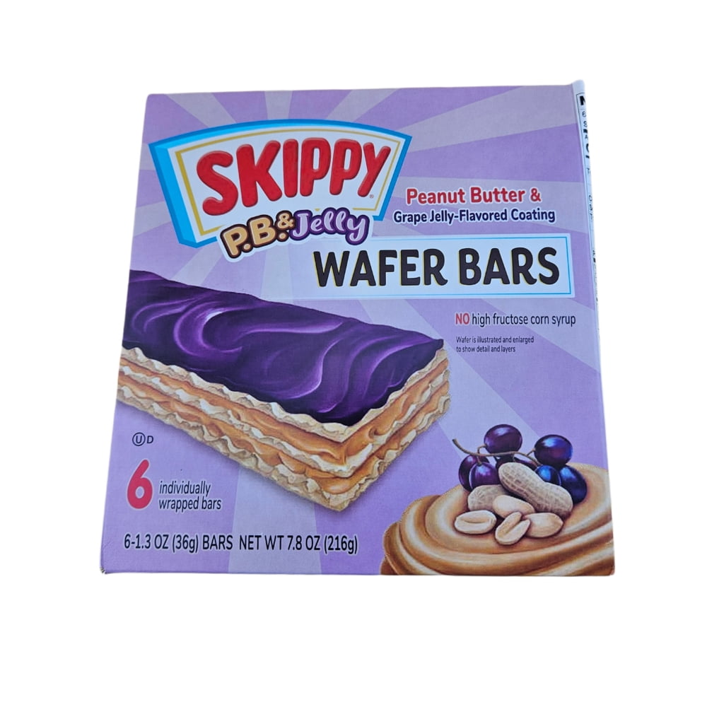 Skippy Peanut Butter & Grape Jelly Coated Wafer Bars 7.8 Oz Box (3 Pack)