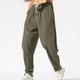 thumbnail image 4 of Pantalones largos para hombre, de color liso, con bolsillo y cordón, informales, juveniles, versátiles, deportivos, de gran tamaño., 4 of 7