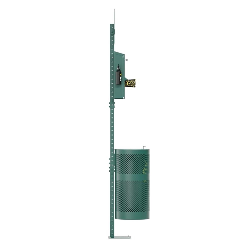 Pemberly Row Pet Waste Station with Roll Bag Dispenser and Trash Can with Lid