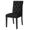 thumbnail image 5 of Side Dining Chair, Set of 2, Black, Velvet, Modern Contemporary, Kitchen Room Cafe Bistro Restaurant Hospitality, 5 of 9