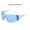 Blue Lens, variant on Rimless Sunglasses for Women and Men Fashion Triangle Pentagram Sun Protection Eyewear for Driving and Cycling or
