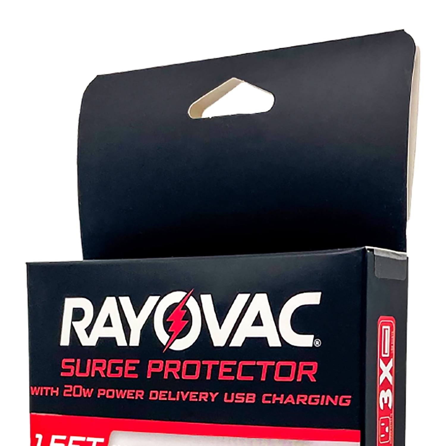 RAYOVAC FL-143SC Surge Protector w/ 2 Outlets and 3 USB Ports, 1.5-Ft. Cord