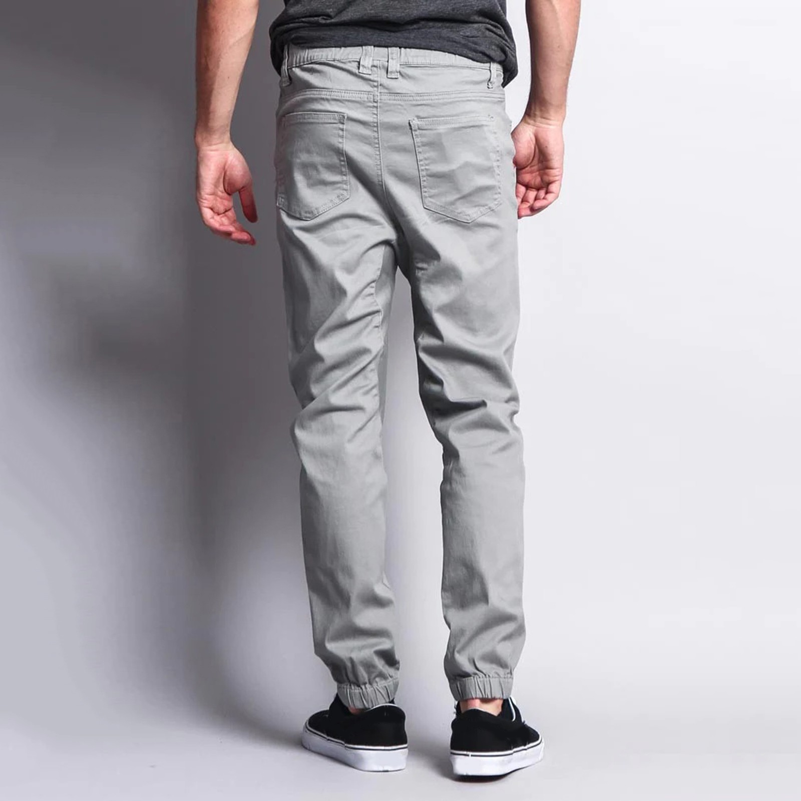 Cargo Pants For Men Work Four Seasons Street Leisure Sports Jogging Tie  Feet Solid Color Casual Twill Woven Trousers 