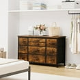 thumbnail image 2 of Soonbuy Wide Dresser with 10 Large Drawers for 55'' Long TV Stand，Brown, 2 of 9