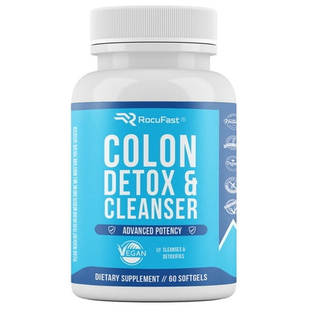 Rocufast Colon Cleanse and Detox Quick Detox Colon Cleanser - Eliminate Toxins With Effective Total Detox Cleanse and Boost Energy with our Advanced Colon Cleanse Gut Health Supplement (Best Colon Cleanse For Parasites)