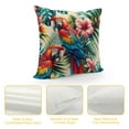 thumbnail image 4 of COMIO Parrot Throw Pillow Covers Cute Bird Tropical Exotic Summer Palm Leaves Hibiscus Hawaii Decorative Square Cushion Case for Men Women Home Decor, 4 of 5