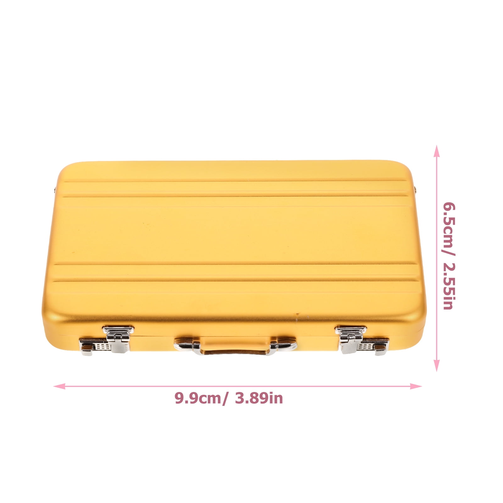 MLINS 5pcs Mini Briefcase Metal Card Case Index Card Container Flash Card Organizer Business Holder Case