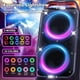 thumbnail image 3 of Altavoz Bluetooth Foxdawn portátil de 240 W con espectáculo de luces LED, 3 of 7