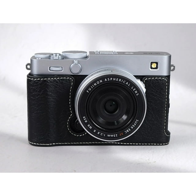 GadgetCom Half Case Compatible with FUJIFILM X-E5 XE5 , Anti-Slip PU Leather Camera Shell Cover