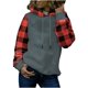 thumbnail image 4 of Pntutb Sudaderas con capucha de Navidad para mujer Otoño Invierno Estampado de Navidad Costura a cuadros Sudadera con capucha con bolsillos Pntutb Pntutb-923, 4 of 6