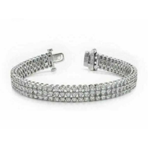 5CT Natural Diamond Round Cut 4 Row Tennis Bracelet 14K White Gold Fine Jewelry for Women Gifts