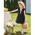 thumbnail image 5 of Oudiya Toddler Girls Lace Tutu Dress 3 Layer Tulle Ruffle Sleeve Summer Flower Girl Wedding Birthday Dress, 5 of 6