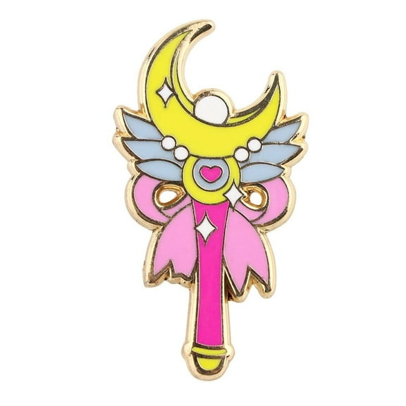 Sailor Moon - Moon Stick Wander 1.25 Inch Tall Enamel Metal Pin