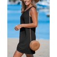 thumbnail image 3 of Cupshe Women's Sleeveless Swimsuit Coverup Waffle Knit Swimwear Beach Cover Ups Twisted Mini Dress, Size XS-XL, 3 of 6