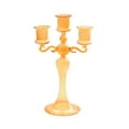 thumbnail image 3 of Taper Candle Holder Candelabrum Decors Glass Candlestick Dinner Candle Stand for Orange, 3 of 9