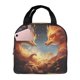 thumbnail image 1 of Easygdp Red And Gray Flame Fox Bolsa Térmica Premium - Tela Oxford Impermeable, Gran Capacidad, Bolsillo Frontal, Unisex para Trabajo, Escuela, Actividades al Aire Libre y Picnics, 1 of 8