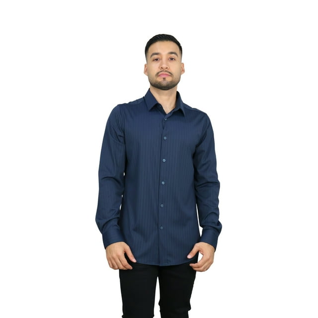 Camisa Platini MX072 Azul Marino Para Hombre 1 Pz