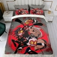 thumbnail image 4 of Helluva Boss Conjunto de sábanas temático, trío de piezas, cómodo y amigable con la piel, diseño único, regalo de decoración para el hogar para familiares, amigos y fans,140cm *210cm, 4 of 6