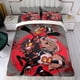 thumbnail image 4 of Helluva Boss Conjunto de sábanas temático, trío de piezas, cómodo y amigable con la piel, diseño único, regalo de decoración para el hogar para familiares, amigos y fans,173cm *218cm, 4 of 6
