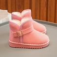 thumbnail image 7 of Linfrsh Winter Boots for Toddler Boys Girls Snow Boots Winter Boots Warm Kids Snow Boots Boys Snow Boots Faux Fur Suede Hiking Boots Red,10, 7 of 7